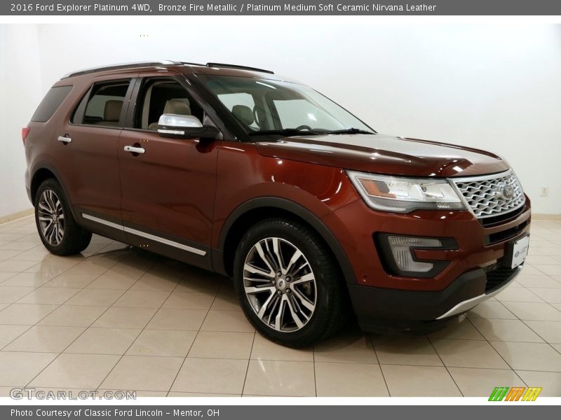 Bronze Fire Metallic / Platinum Medium Soft Ceramic Nirvana Leather 2016 Ford Explorer Platinum 4WD