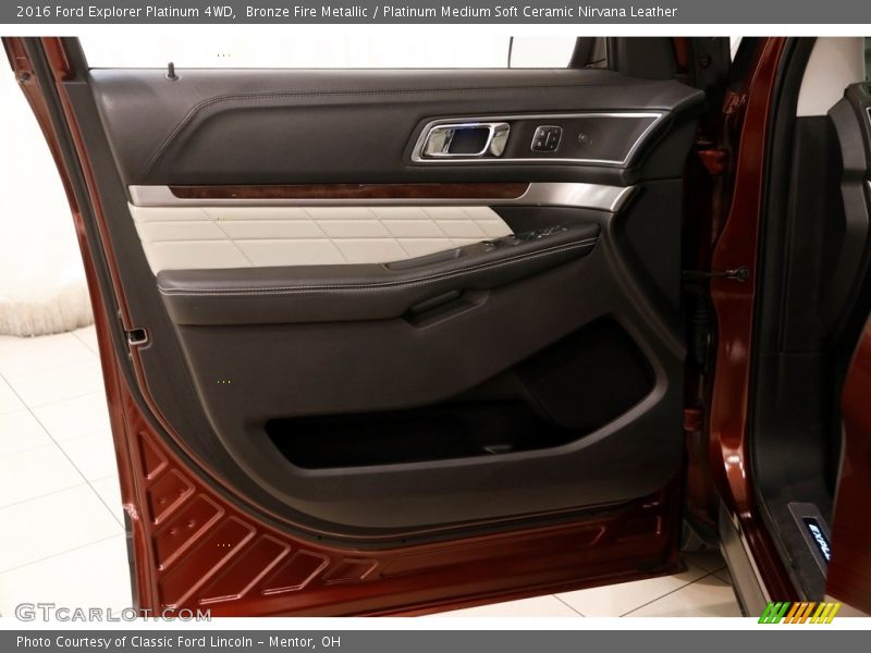 Bronze Fire Metallic / Platinum Medium Soft Ceramic Nirvana Leather 2016 Ford Explorer Platinum 4WD