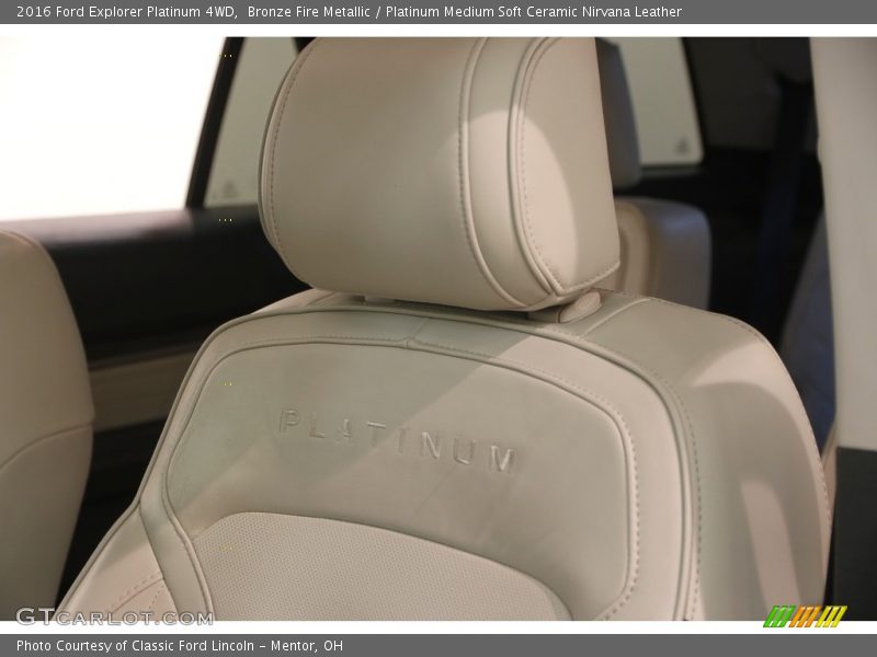 Bronze Fire Metallic / Platinum Medium Soft Ceramic Nirvana Leather 2016 Ford Explorer Platinum 4WD