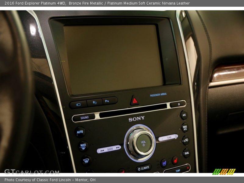 Bronze Fire Metallic / Platinum Medium Soft Ceramic Nirvana Leather 2016 Ford Explorer Platinum 4WD