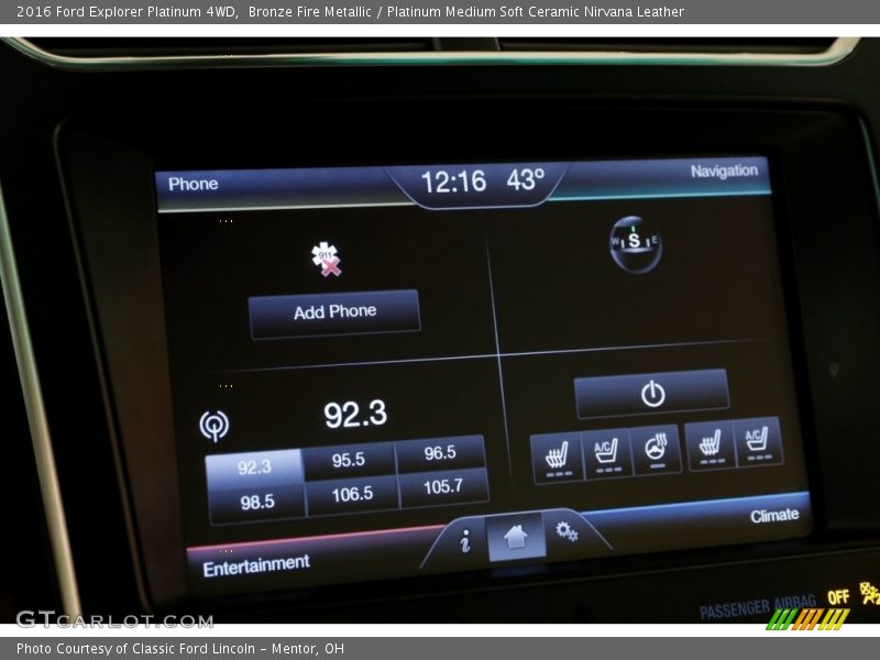 Bronze Fire Metallic / Platinum Medium Soft Ceramic Nirvana Leather 2016 Ford Explorer Platinum 4WD
