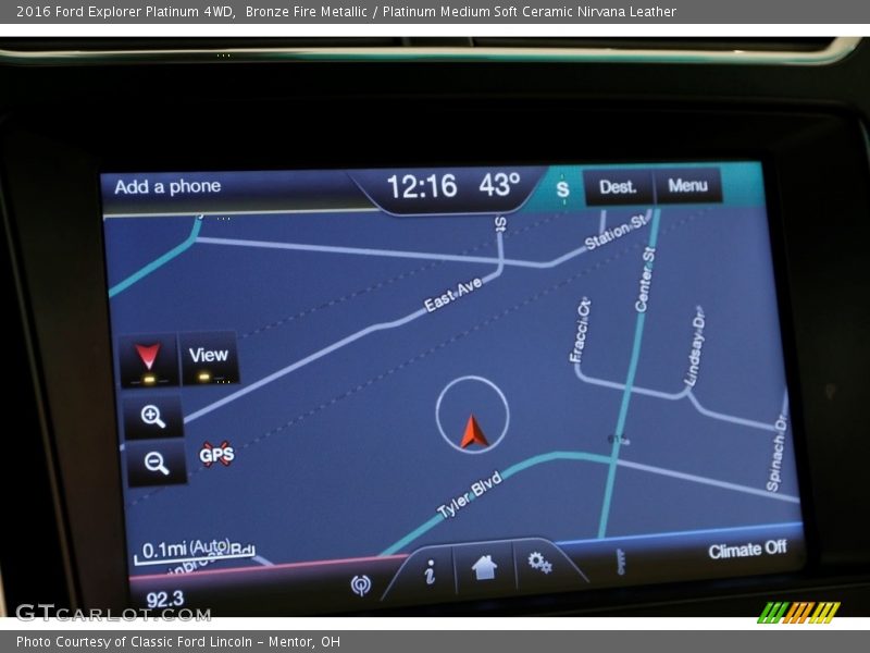 Bronze Fire Metallic / Platinum Medium Soft Ceramic Nirvana Leather 2016 Ford Explorer Platinum 4WD