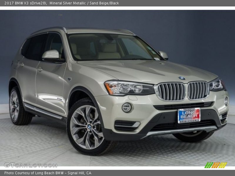 Mineral Silver Metallic / Sand Beige/Black 2017 BMW X3 sDrive28i