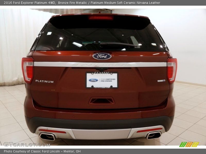 Bronze Fire Metallic / Platinum Medium Soft Ceramic Nirvana Leather 2016 Ford Explorer Platinum 4WD