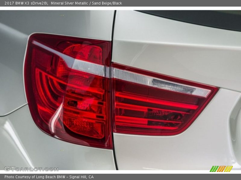 Mineral Silver Metallic / Sand Beige/Black 2017 BMW X3 sDrive28i