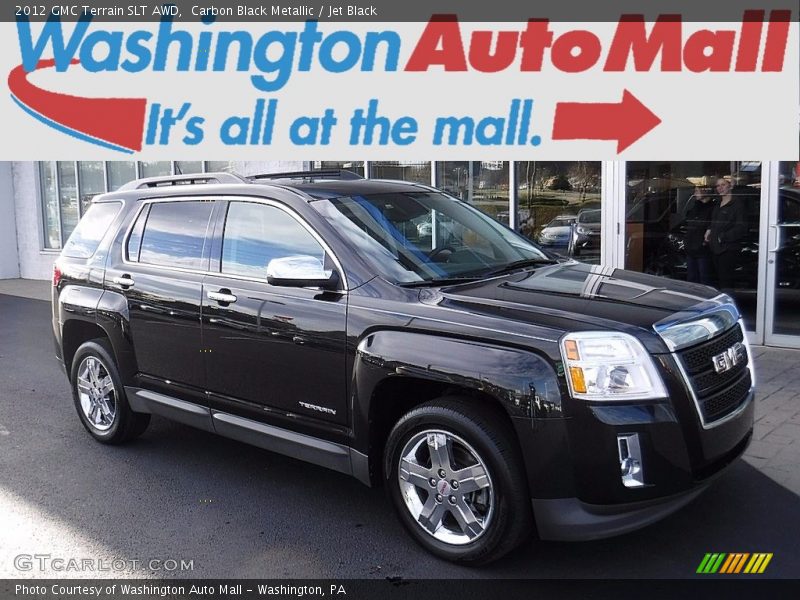 Carbon Black Metallic / Jet Black 2012 GMC Terrain SLT AWD