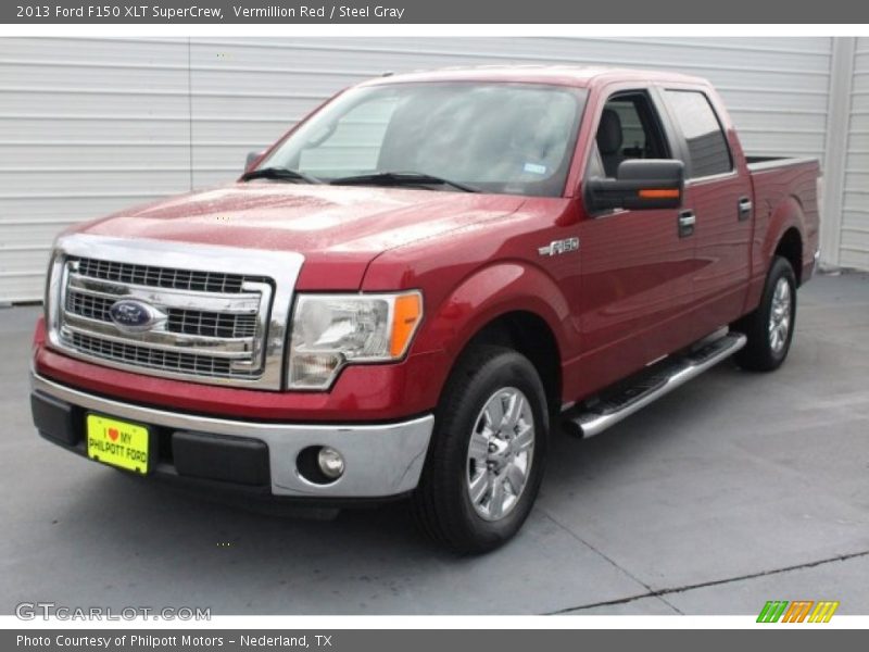 Vermillion Red / Steel Gray 2013 Ford F150 XLT SuperCrew
