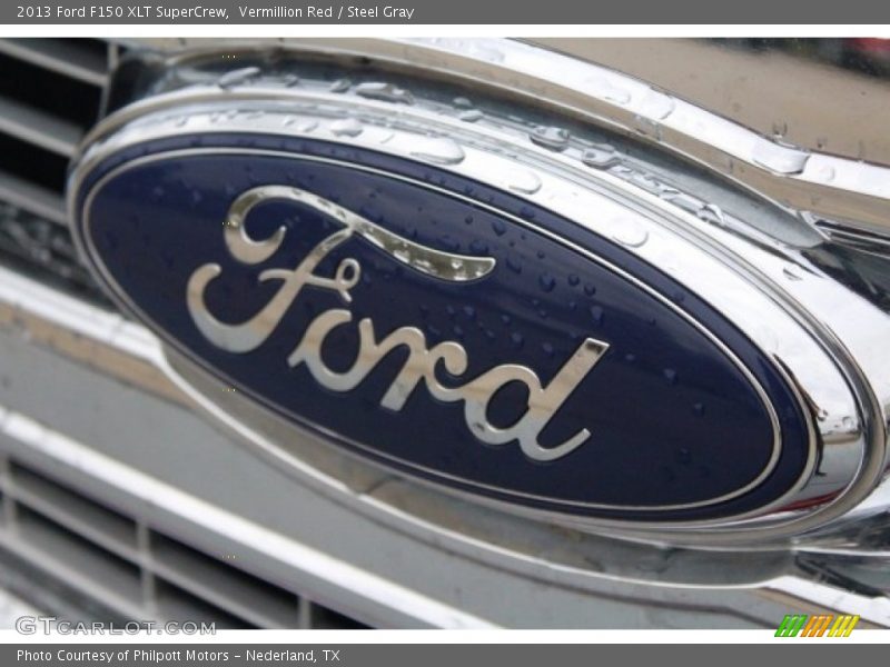 Vermillion Red / Steel Gray 2013 Ford F150 XLT SuperCrew