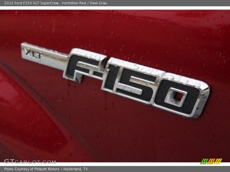Vermillion Red / Steel Gray 2013 Ford F150 XLT SuperCrew