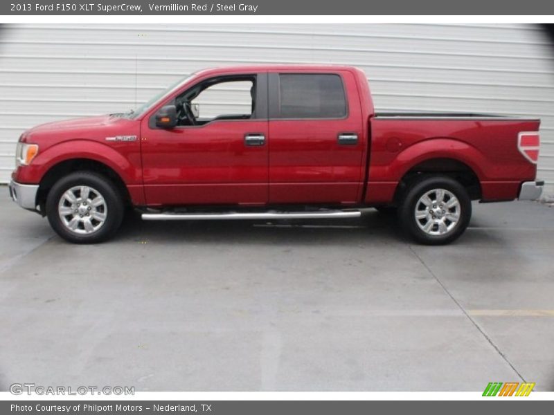 Vermillion Red / Steel Gray 2013 Ford F150 XLT SuperCrew