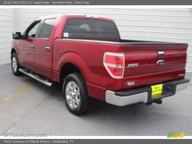 Vermillion Red / Steel Gray 2013 Ford F150 XLT SuperCrew