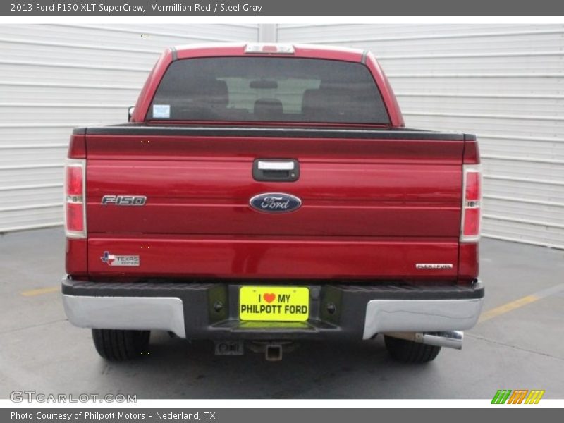 Vermillion Red / Steel Gray 2013 Ford F150 XLT SuperCrew