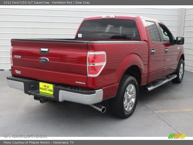 Vermillion Red / Steel Gray 2013 Ford F150 XLT SuperCrew