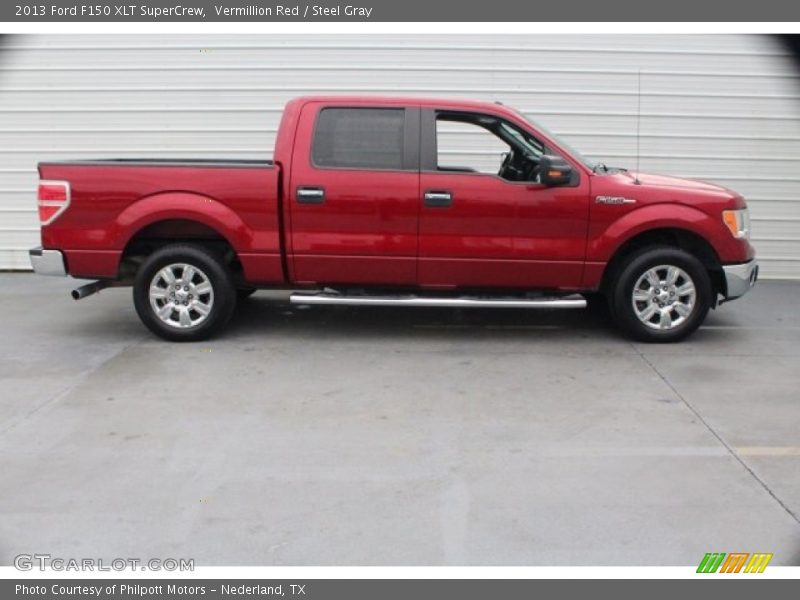 Vermillion Red / Steel Gray 2013 Ford F150 XLT SuperCrew