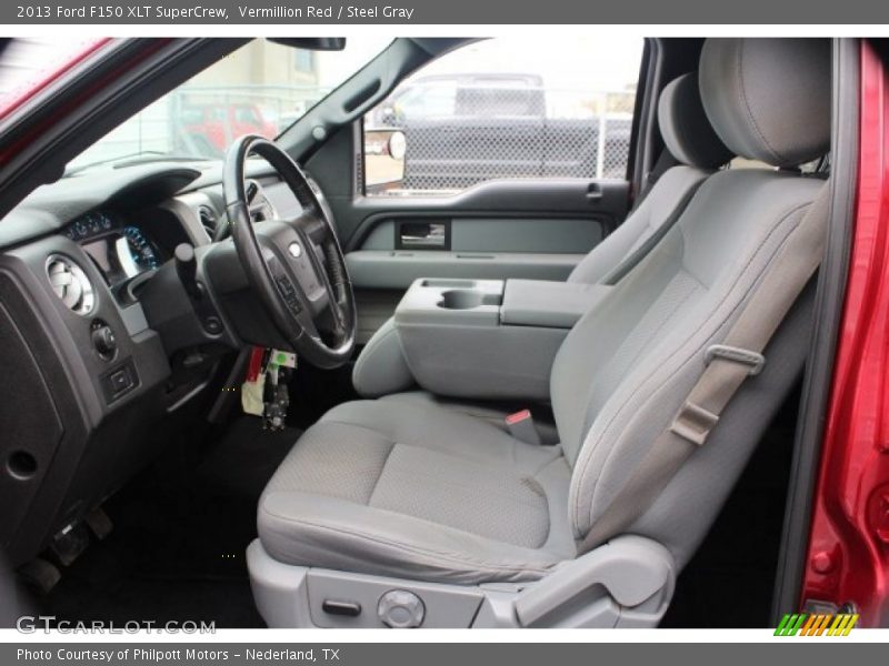 Vermillion Red / Steel Gray 2013 Ford F150 XLT SuperCrew