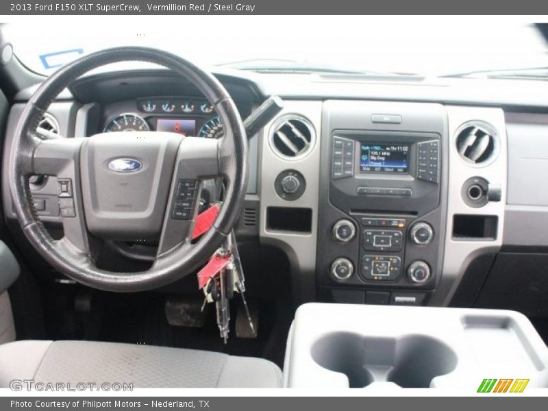 Vermillion Red / Steel Gray 2013 Ford F150 XLT SuperCrew