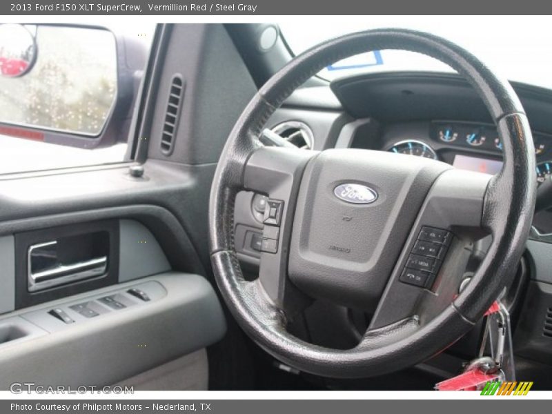 Vermillion Red / Steel Gray 2013 Ford F150 XLT SuperCrew