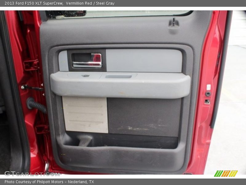 Vermillion Red / Steel Gray 2013 Ford F150 XLT SuperCrew