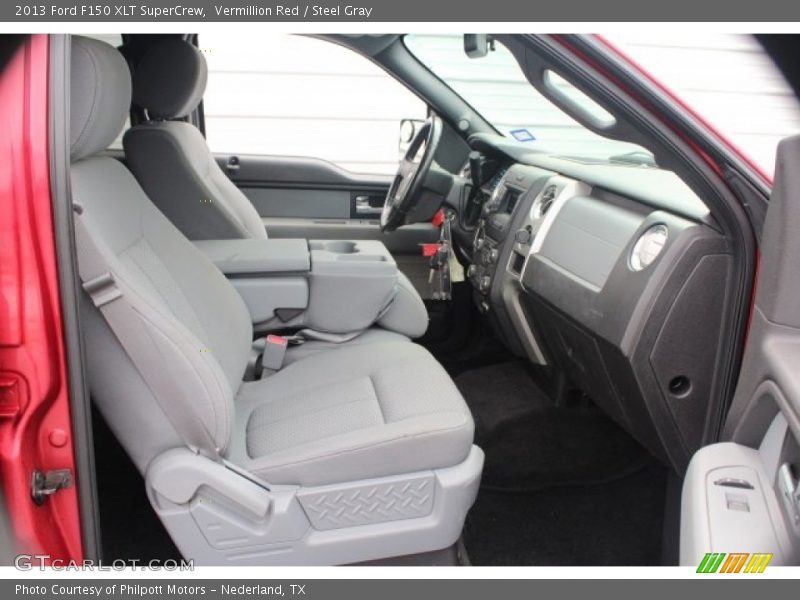 Vermillion Red / Steel Gray 2013 Ford F150 XLT SuperCrew