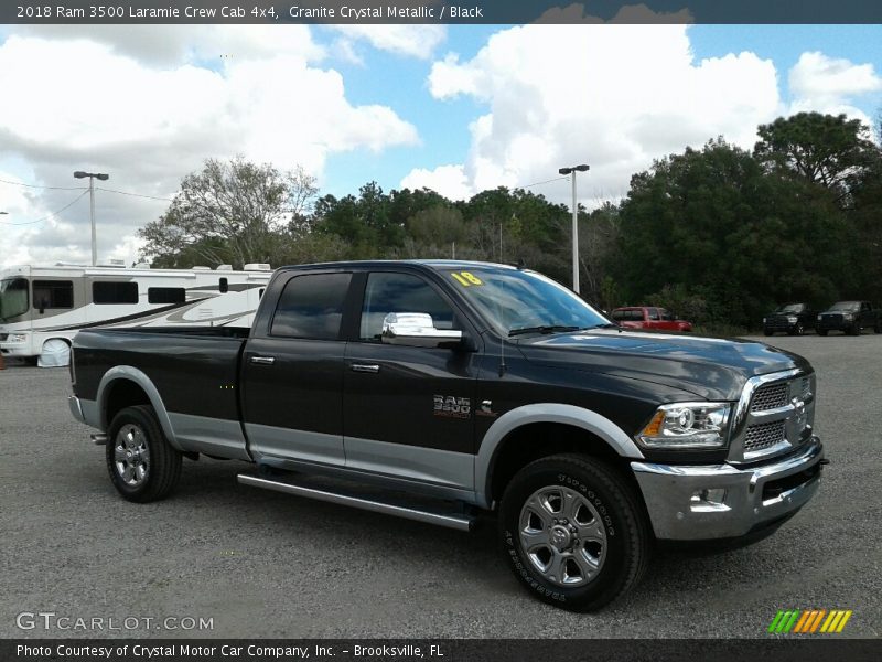 Granite Crystal Metallic / Black 2018 Ram 3500 Laramie Crew Cab 4x4