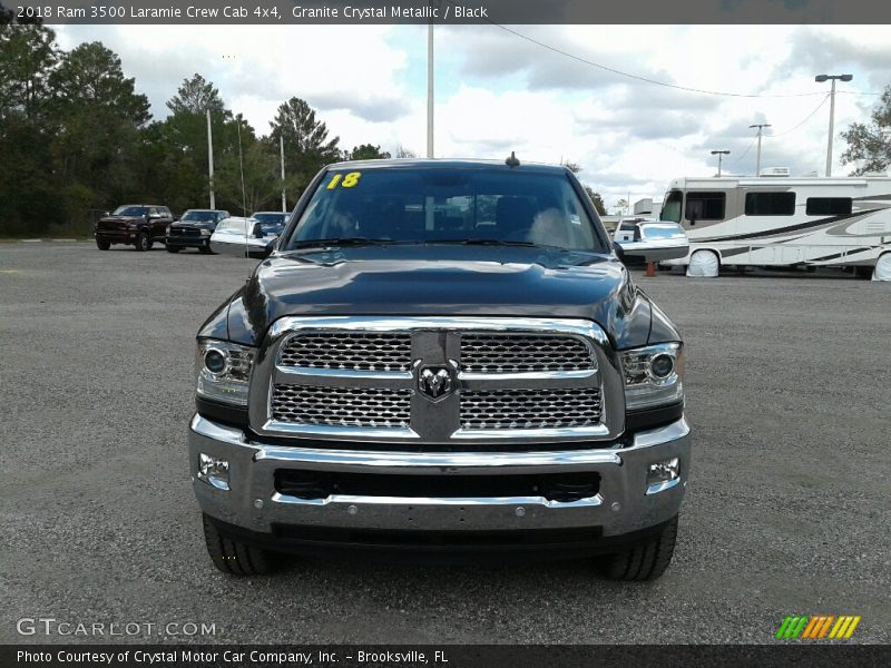 Granite Crystal Metallic / Black 2018 Ram 3500 Laramie Crew Cab 4x4