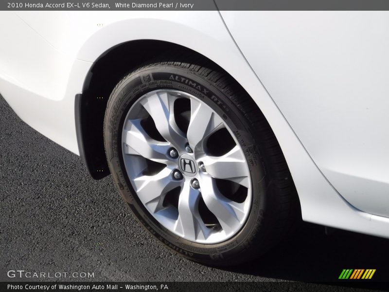 White Diamond Pearl / Ivory 2010 Honda Accord EX-L V6 Sedan