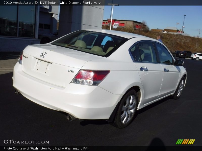 White Diamond Pearl / Ivory 2010 Honda Accord EX-L V6 Sedan