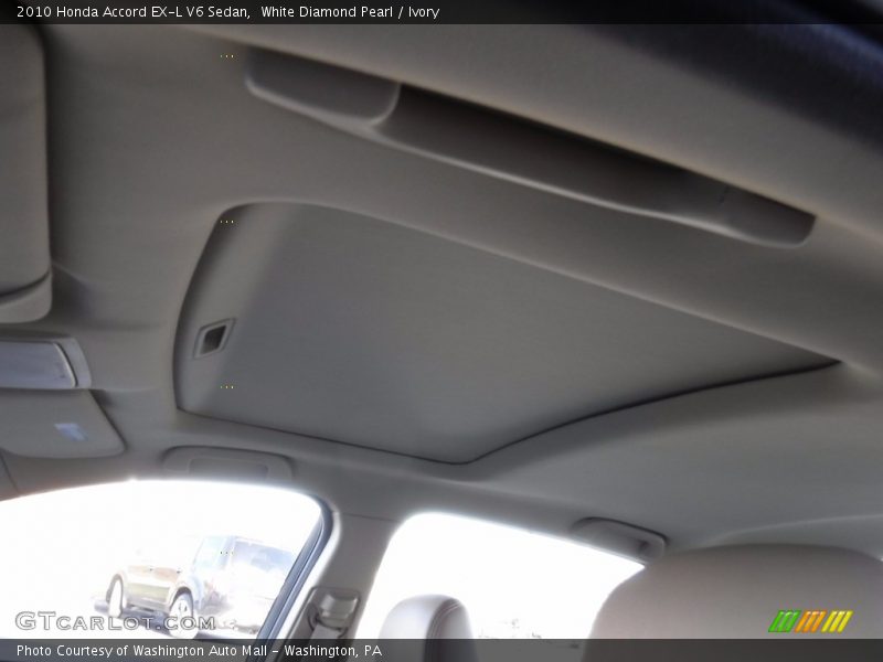 White Diamond Pearl / Ivory 2010 Honda Accord EX-L V6 Sedan