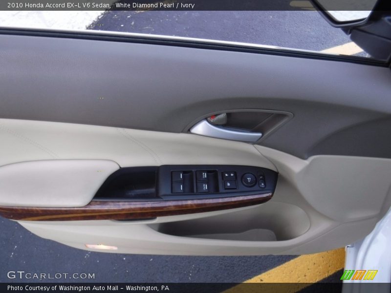 White Diamond Pearl / Ivory 2010 Honda Accord EX-L V6 Sedan