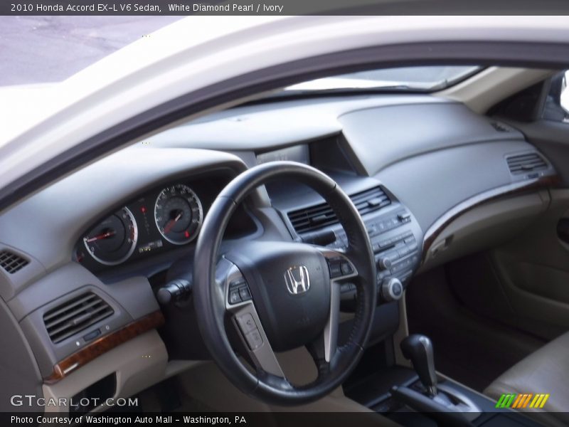 White Diamond Pearl / Ivory 2010 Honda Accord EX-L V6 Sedan