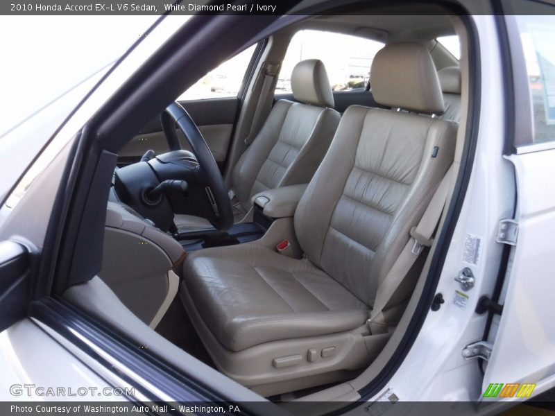 White Diamond Pearl / Ivory 2010 Honda Accord EX-L V6 Sedan