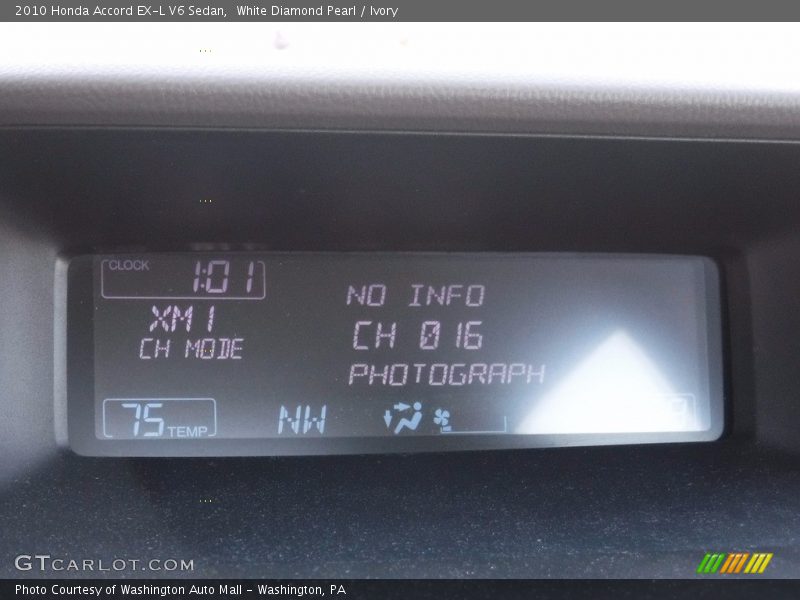 White Diamond Pearl / Ivory 2010 Honda Accord EX-L V6 Sedan