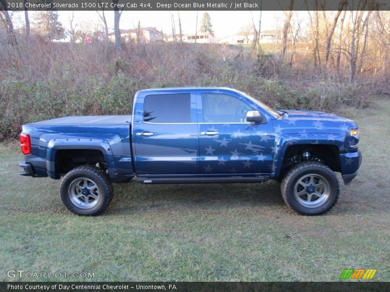 Deep Ocean Blue Metallic / Jet Black 2018 Chevrolet Silverado 1500 LTZ Crew Cab 4x4