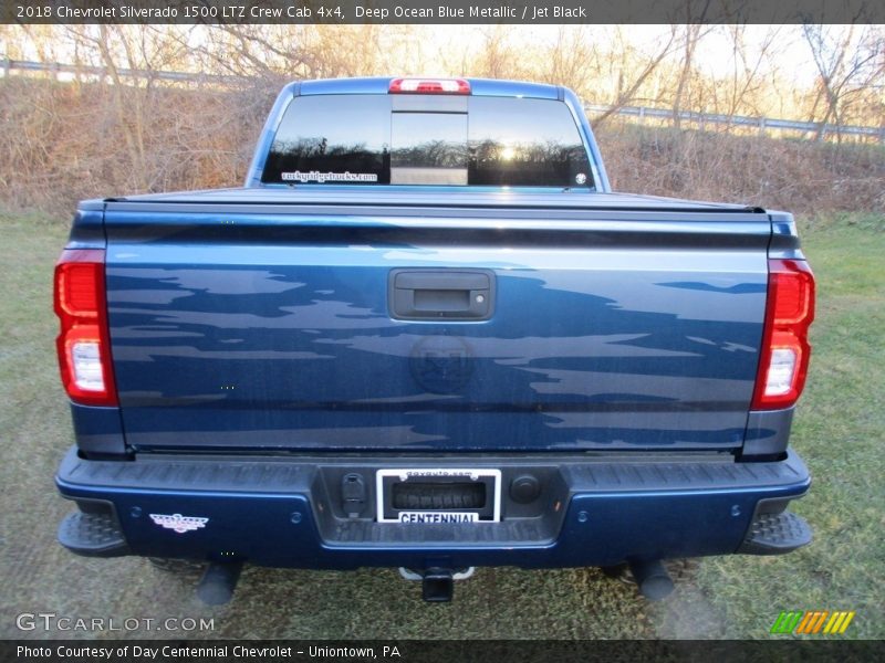 Deep Ocean Blue Metallic / Jet Black 2018 Chevrolet Silverado 1500 LTZ Crew Cab 4x4