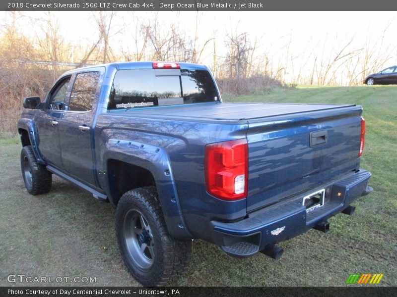 Deep Ocean Blue Metallic / Jet Black 2018 Chevrolet Silverado 1500 LTZ Crew Cab 4x4
