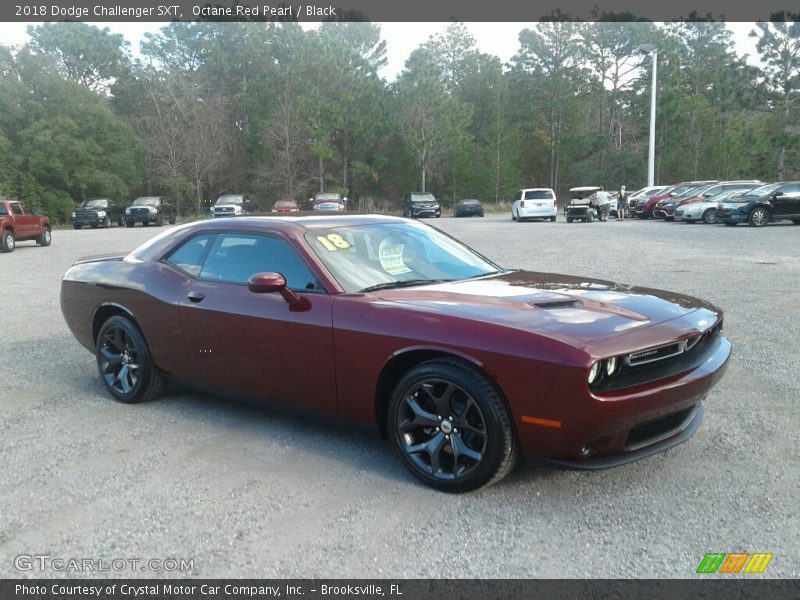 Octane Red Pearl / Black 2018 Dodge Challenger SXT