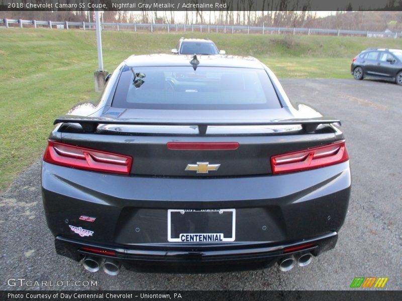 Nightfall Gray Metallic / Adrenaline Red 2018 Chevrolet Camaro SS Coupe
