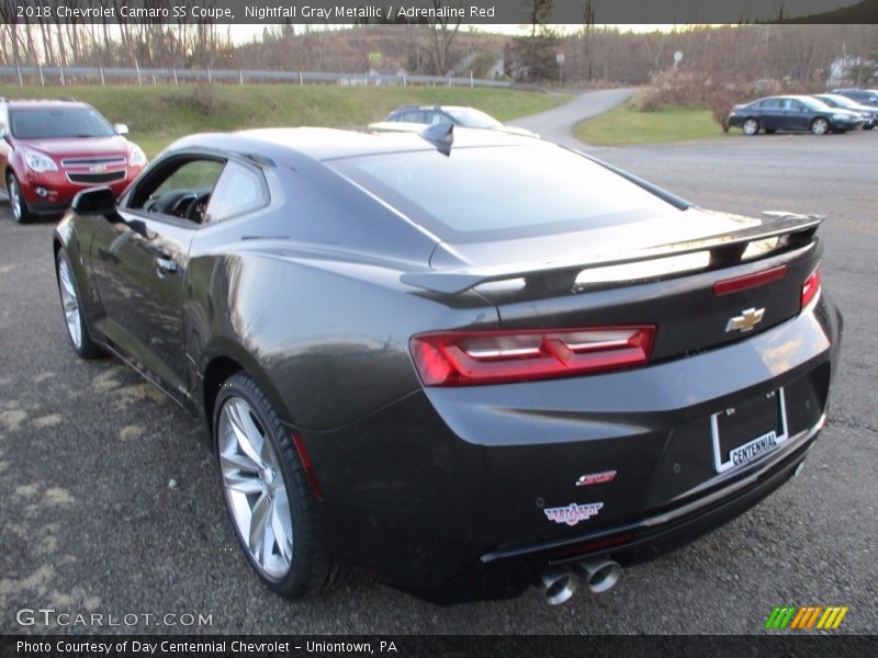 Nightfall Gray Metallic / Adrenaline Red 2018 Chevrolet Camaro SS Coupe