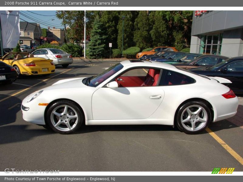 Carrara White / Carrera Red 2008 Porsche 911 Carrera Coupe