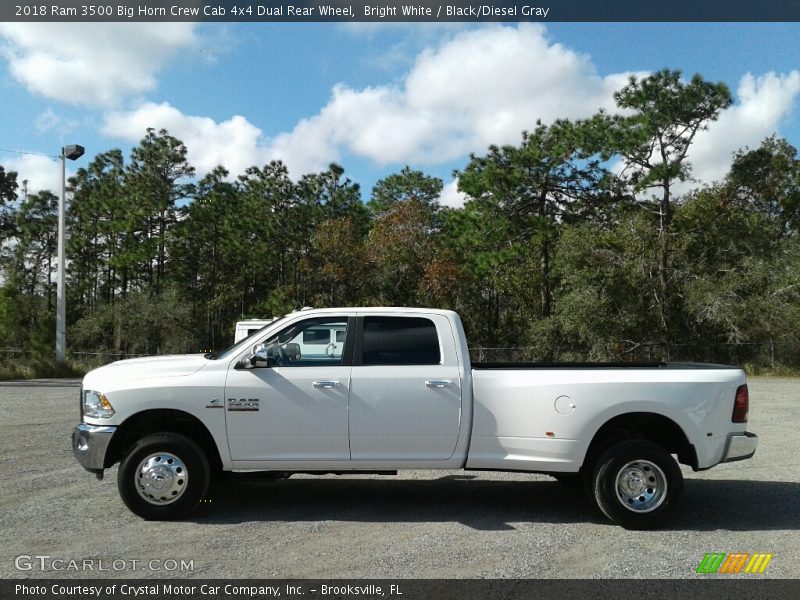 Bright White / Black/Diesel Gray 2018 Ram 3500 Big Horn Crew Cab 4x4 Dual Rear Wheel