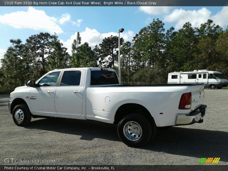 Bright White / Black/Diesel Gray 2018 Ram 3500 Big Horn Crew Cab 4x4 Dual Rear Wheel