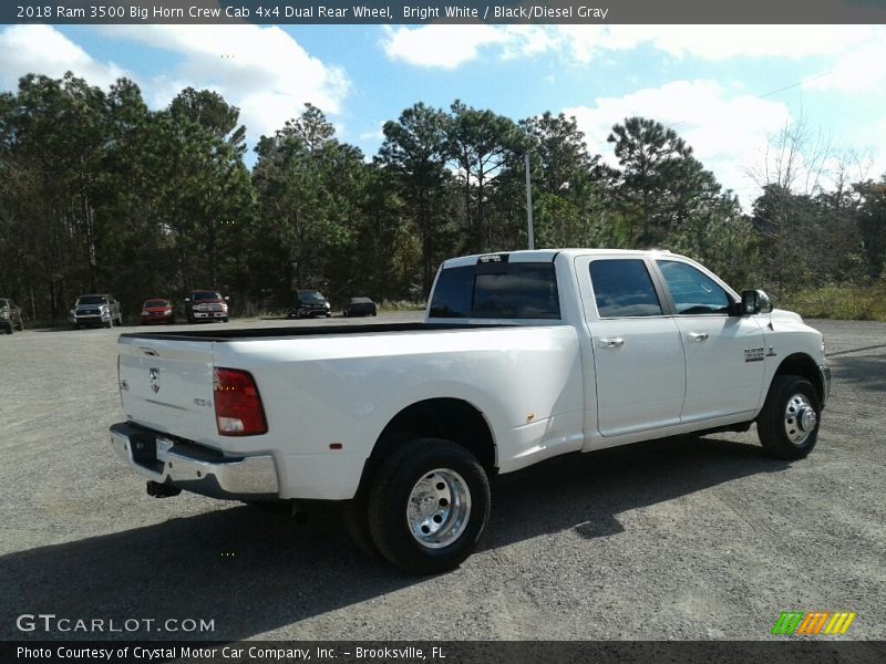 Bright White / Black/Diesel Gray 2018 Ram 3500 Big Horn Crew Cab 4x4 Dual Rear Wheel