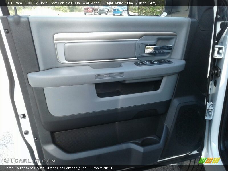 Bright White / Black/Diesel Gray 2018 Ram 3500 Big Horn Crew Cab 4x4 Dual Rear Wheel