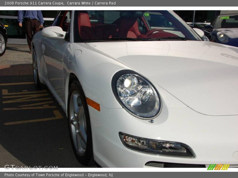 Carrara White / Carrera Red 2008 Porsche 911 Carrera Coupe