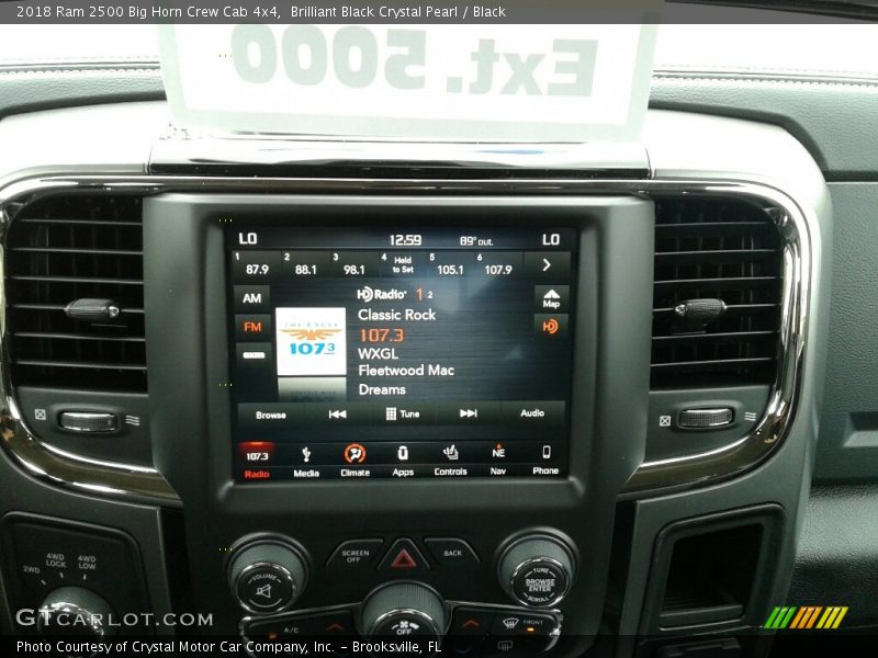 Controls of 2018 2500 Big Horn Crew Cab 4x4