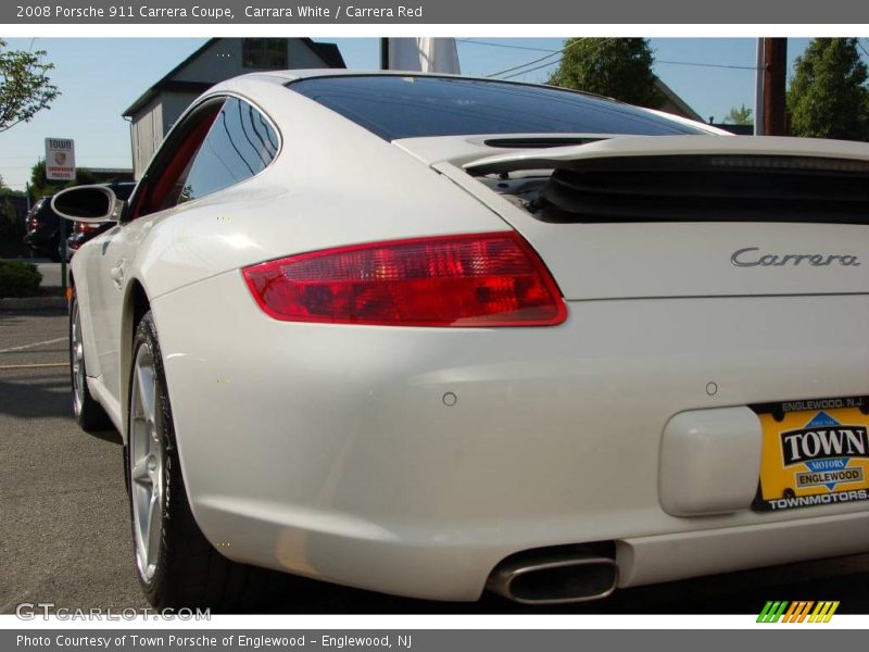 Carrara White / Carrera Red 2008 Porsche 911 Carrera Coupe