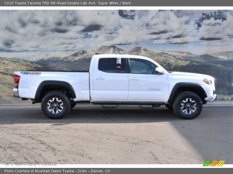 Super White / Black 2016 Toyota Tacoma TRD Off-Road Double Cab 4x4