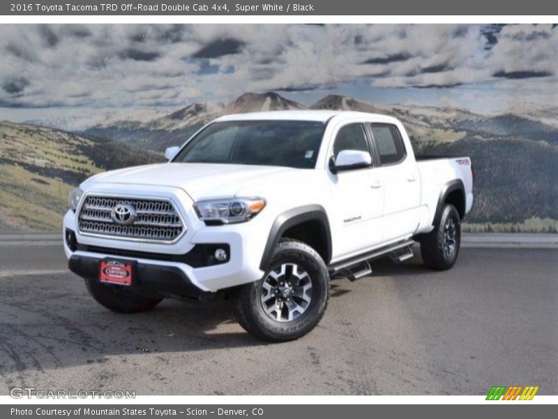 Super White / Black 2016 Toyota Tacoma TRD Off-Road Double Cab 4x4