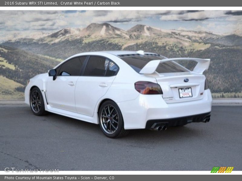 Crystal White Pearl / Carbon Black 2016 Subaru WRX STI Limited