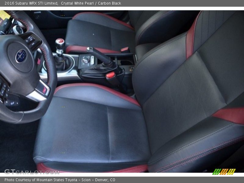 Front Seat of 2016 WRX STI Limited